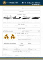 OUTBOARD PROPELLER SELECTION SHEET